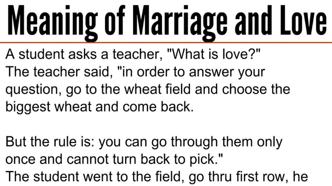 what is the concept of marriage