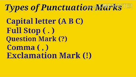 Class 3  English Punctuation