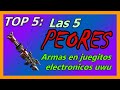 Las 5 Peores Armas en Videojuegos
