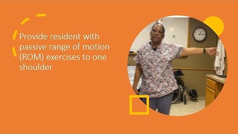 Texas Prometric Skills Guidelines Demo for Passive range of motion ROM exercises to one shoulder