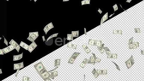 Falling Money Dollars On Alpha Channel Loops V1 | Motion Graphics - Envato elements