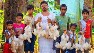 Desi Chicken Fried KFC style-Spicy Crispy chicken fry Yummy Fried Chicken Recipe Cooking in Village