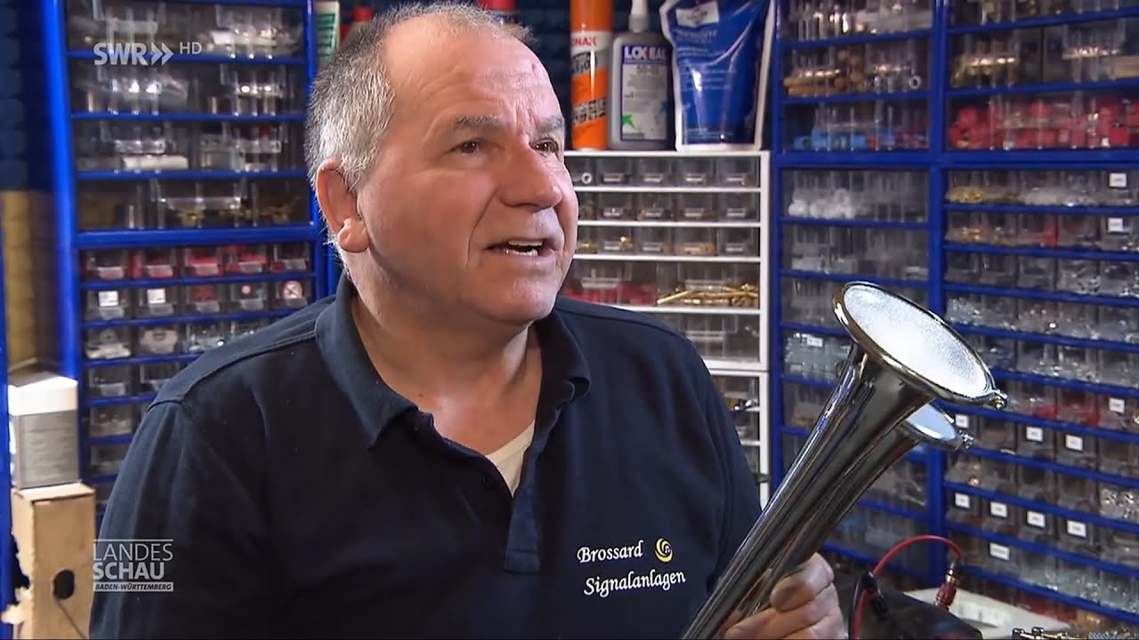 Brossard Signalanlagen - Meister der Martinshörner - Landesschau Baden-Württemberg - Presslufthorn