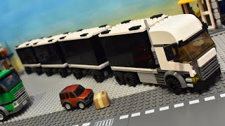 Build a Long Road Train Truck - Lego StopMotion