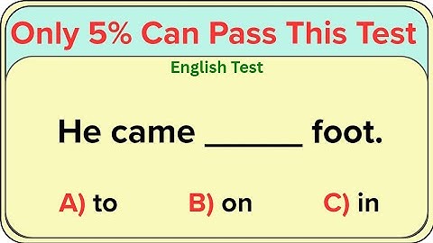 English Grammar Test ✨ Only 5% Can Pass This Test
