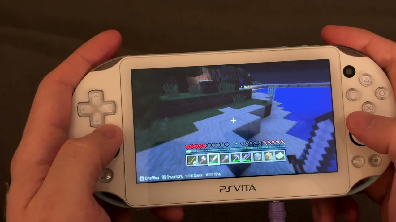 Gyro Aim with reVita in Minecraft: Playstation Vita Edition - YouTube