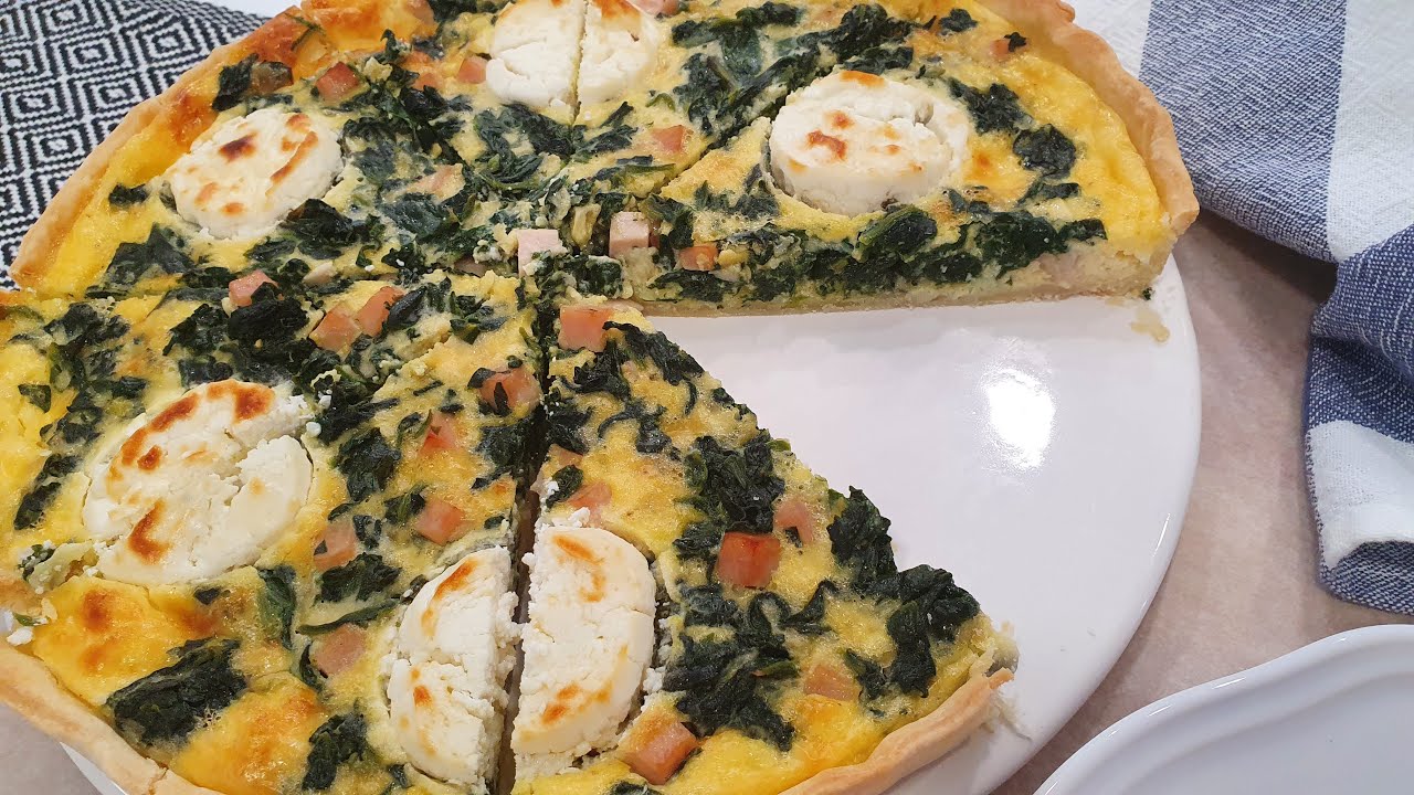 PASTEL DE ESPINACAS con jamón y queso / QUICHE DE ESPINACAS
