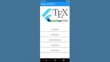 Rendering Maths Equations Using flutter_tex package (Demo)