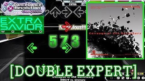 【DDR WORLD】 Collapse of the Sanctuary / 打打だいず vs. siromaru [DOUBLE EXPERT] 譜面確認 Play