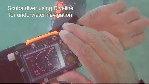 Scuba diver underwater navigation with Diveline