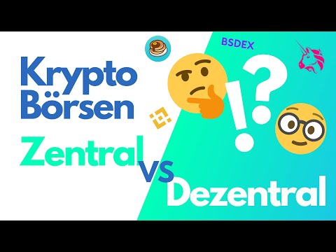 Kryptobörsen Zentral vs. Dezentral // Krypto - wie fange ich an? #1