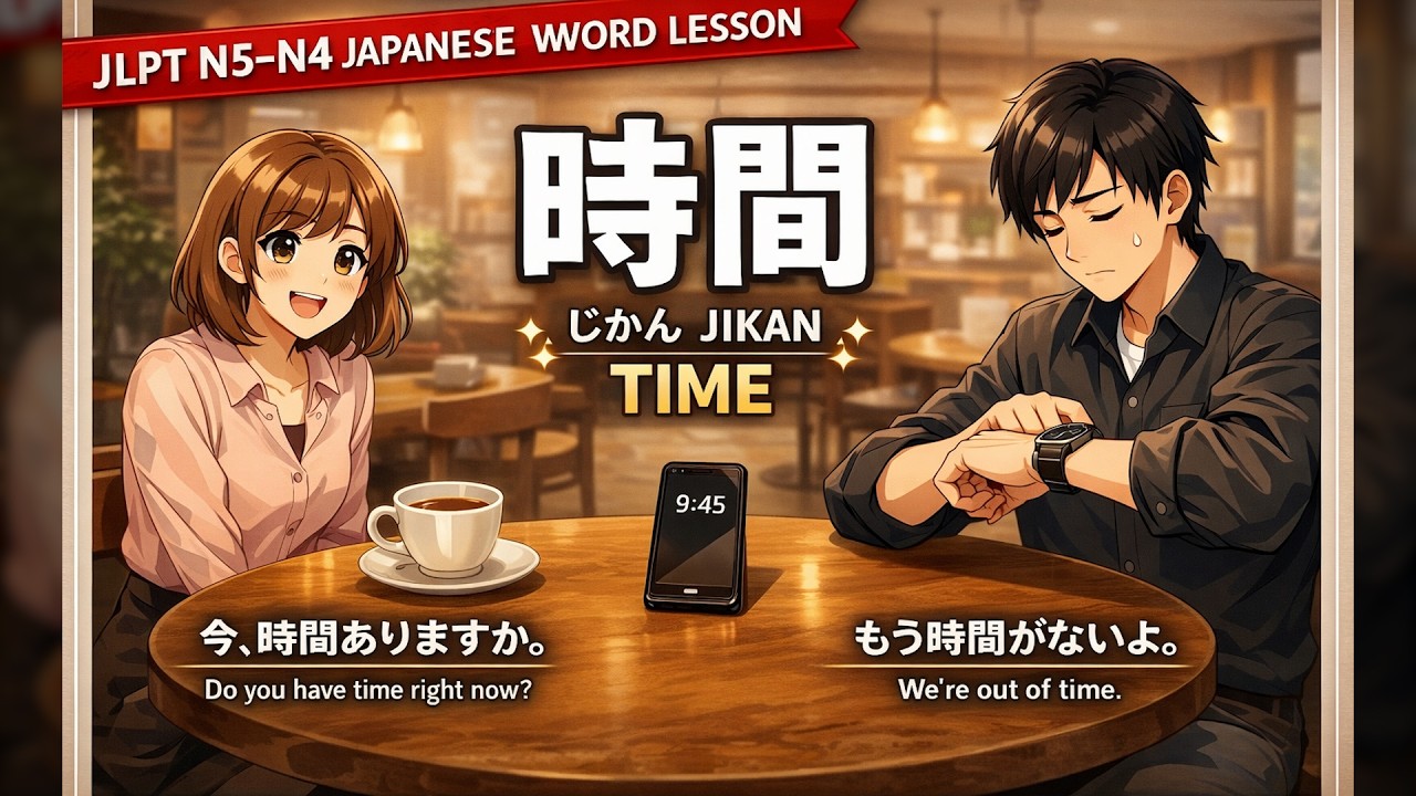 Learn 時間 (jikan): Time in Japanese | JLPT N5-N4 Kanji 時