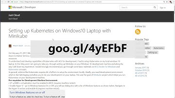 Minikube and Windows 10 - HyperV