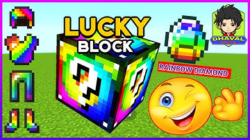 | New Rainbow Lucky Block For Minecraft Pocket Edition | Most Powerful Tools And Items | MCPE |