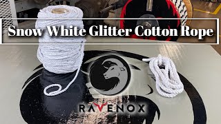 Ravenox Snow White Glitter Cotton Rope: Perfect for Décor, Crafts, &amp; Macramé Projects!