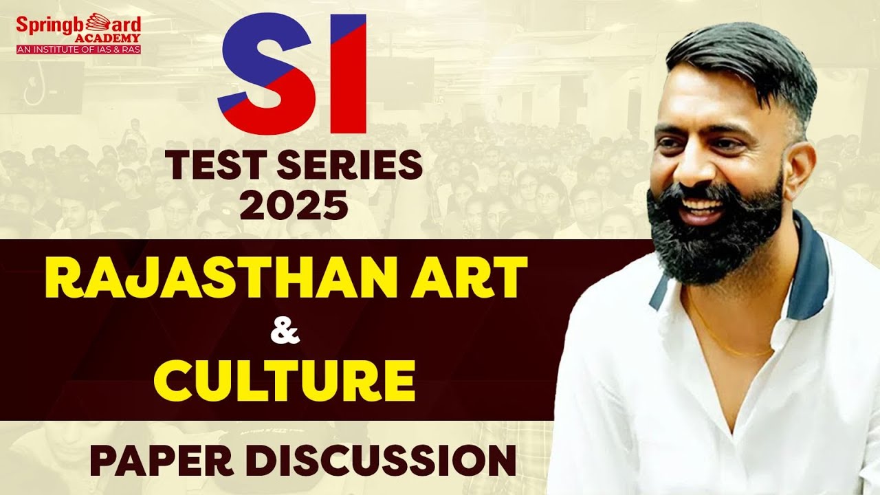 SI Test Series 2025 | Rajasthan Art and Culture and Maths Paper Discussion | Rajveer sir Springboard