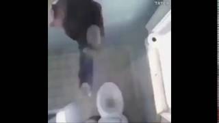 Guy Gets Pulled Through Wall (Spooky Warning!)
