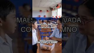 Maestra malvada con su alumno#discriminacion #alumnos #injusticia #amistad