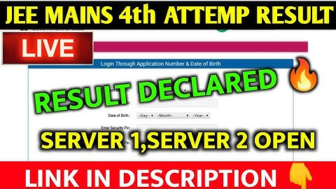 🔴LIVE -. JEE Mains 4th Attempt Result 2021 | JEE Mains August Session Result 2021, Result 2021
