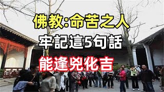 禪意合集：佛教:命苦之人，牢記這5句話，能逢兇化吉