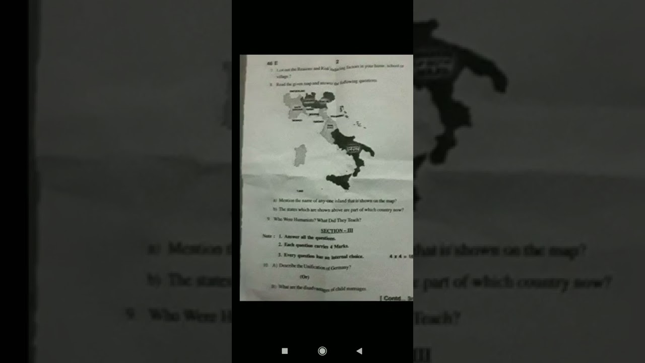 9th class ap Sa2 social paper 2 question paper 