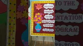 ORIENTATION DAY SPECIAL BOARD DESIGN FOR KIDS #PAPER #SCHOOL #DECORATION #ART #ORIENTATION 💖💖💖
