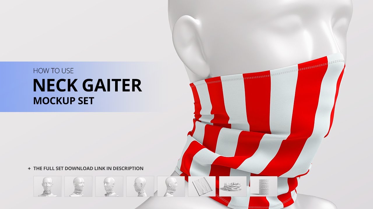 Download Neck Gaiter Mockup For Photoshop Youtube PSD Mockup Templates