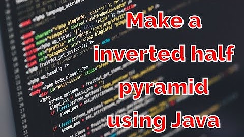 Learn How to Generate Inverted Half Pyramid Pattern in Java