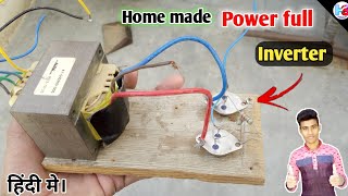 how to make inverter 12v to 220v ! Homemade power full inverter using 2n3055 transister in Hindi,