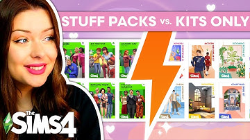 Using STUFF PACKS ONLY vs KITS ONLY  To Renovate an Apartment in The Sims 4