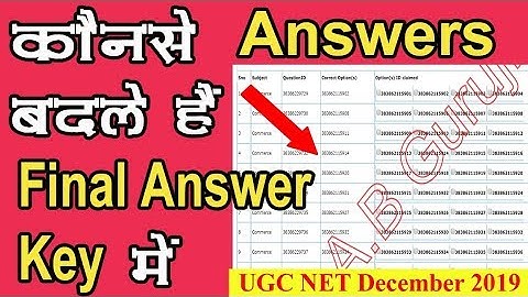 Which Answers have changed in UGC NET December 2019 Exam | Very Shocking 😲😲