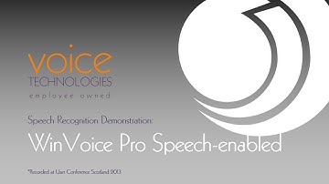 Voice Technologies Speech-enabled WinVoice Pro Demonstration