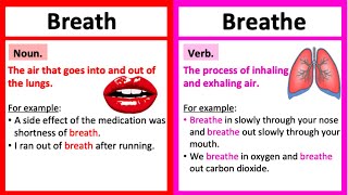 BREATH vs BREATHE 🤔| What's the difference? | Learn with examples