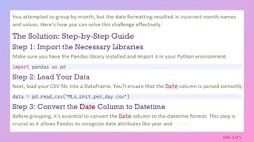 Group Your Data by Month in Pandas