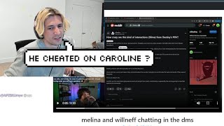 xQc reacts to Willneff Cheating on his Girlfriend with Destiny