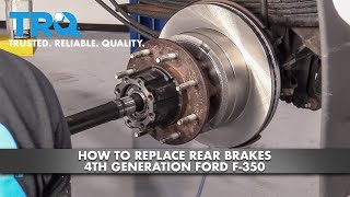 How to Replace Rear Brakes 2017-Present Ford F-350 Dually