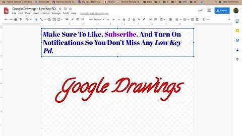 Low Key PD: Google Drawings - Format - Text