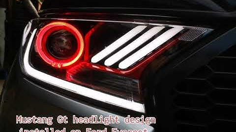 IDM WORKZ : Installed Mustang GT headlight assembly on Ford Everest