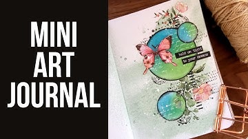 mini art journal | sprays, inks, rub-ons & more