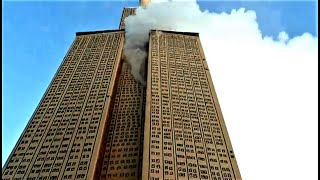 Cardboard skyscraper COLLAPSE