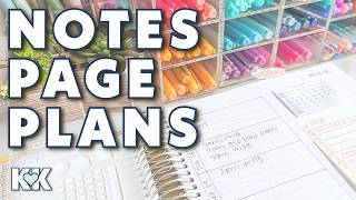 Famous Erin Condren Functional Plan with Me Simple Weekly Overview on a Notes Page Profile