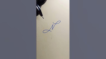 N in #cursive #calligraphy with flourish