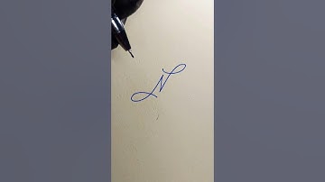 N in #cursive #calligraphy with flourish