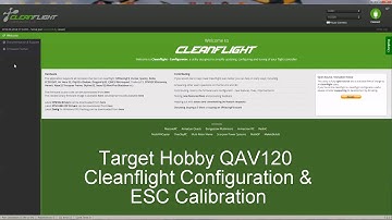 Target Hobby QAV210 Cleanflight and ESC Calibration