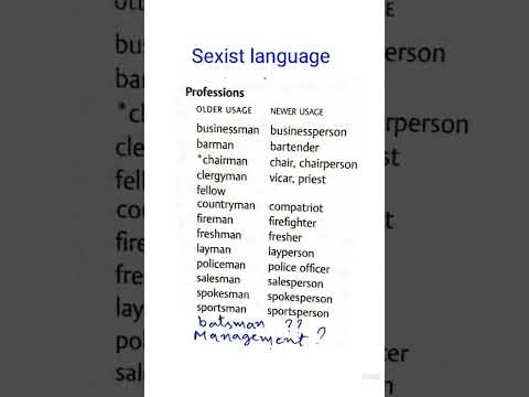 Sexist LanguageGrevocab Grevocabulary SexistVocabularybuilding