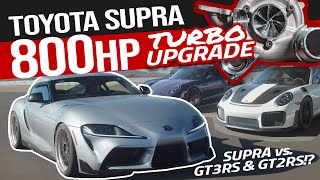 We Turned the Toyota Supra Into a 800hp Beast!! Drag Races GT2RS \& GT3RS! Who will win??