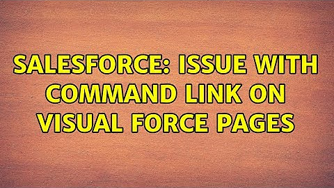 Salesforce: Issue with command link on visual force pages