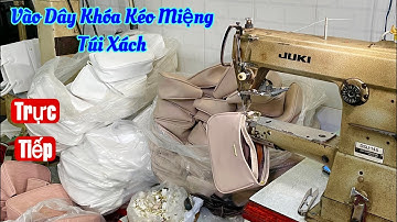 trực tiếp! cách trực tiếp vào dây khóa kéo miệng túi xách mà không cần dán keo trước vẫn rất đẹp