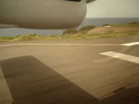 Another scary Take-Off from Saba - June 5th, 2010