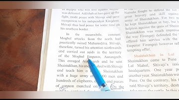 CHAP 11-The Discomfiture of  Shaistakhan. (STD 4TH HISTORY)